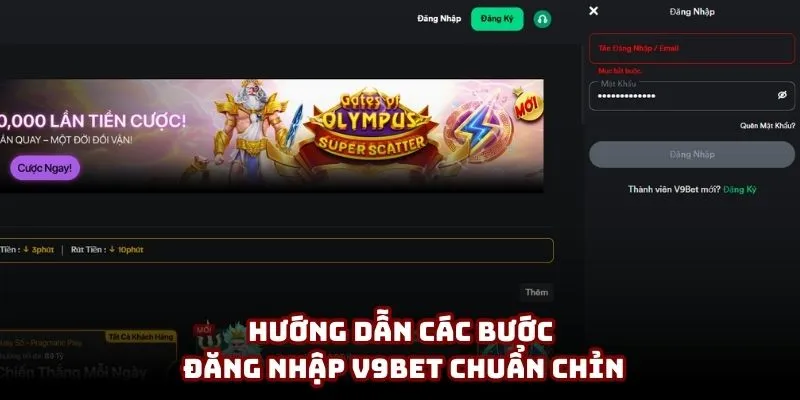 Đăng Nhập V9BET | Truy Cập Siêu Tốc, Trải Nghiệm Cực Đỉnh 3 Hướng dẫn các bước đăng nhập V9BET chuẩn chỉn