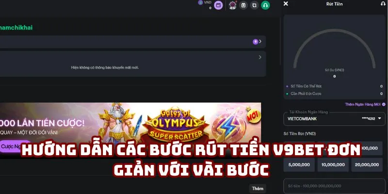 Rút Tiền V9BET Hướng Dẫn Siêu Dễ Và Lưu Ý Quan Trọng 3 Hướng dẫn các bước rút tiền V9BET đơn giản với vài bước