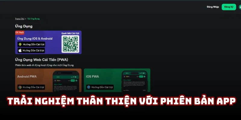 Tải App V9BET | Trải Nghiệm Cá Cược Không Giới Hạn 3 Trải nghiệm thân thiện với phiên bản app