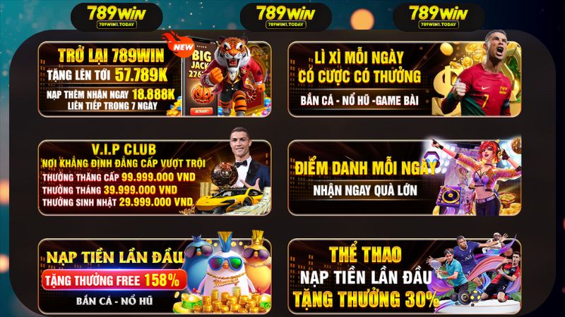 Tổng Hợp Các Loại Hình Khuyến Mãi 789WIN Nổi Bật